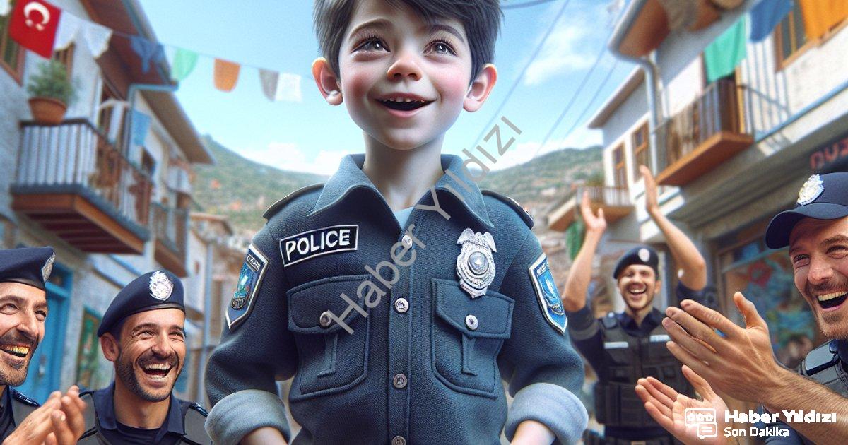 "Muğla Emniyeti Gönülleri Fethetti: Hamza'nın Polislik Hayali Gerçek Oldu" başlıklı haber için fotor