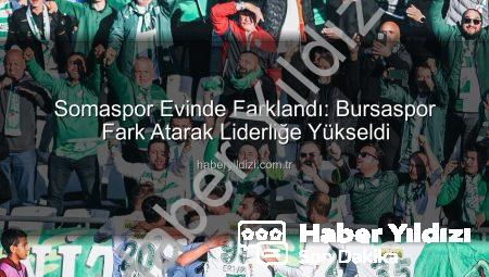 Somaspor Evinde Farklandı: Bursaspor Fark Atarak Liderliğe Yükseldi