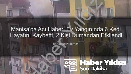 Manisa’da Acı Haber: Ev Yangınında 6 Kedi Hayatını Kaybetti, 2 Kişi Dumandan Etkilendi