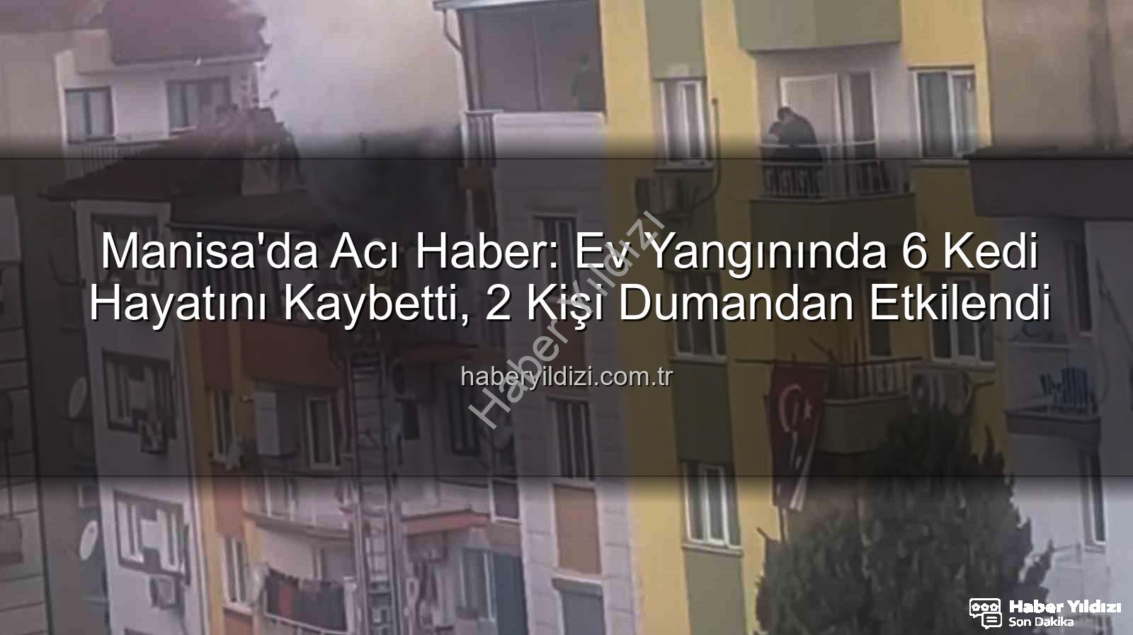 Manisa ev yangını - Manisa'da Acı Haber: Ev Yangınında 6 Kedi Hayatını Kaybetti, 2 Kişi Dumandan Etkilendi