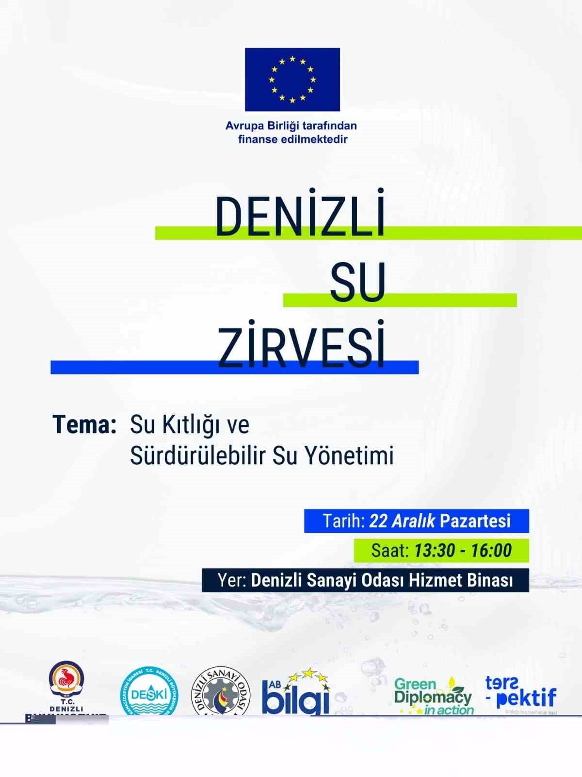 Denizli Su Zirvesi: Geleceğin Su Yönetimi İçin Yenilikçi Çözümler Masada